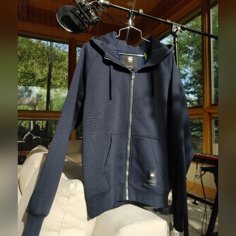 G-Star Navy Blue Zip Up Hoodie